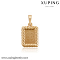 33195 Xuping special light weight brass pendant trendy square gold plated jewelry China factory